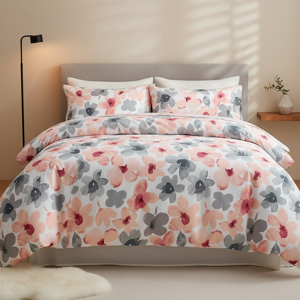Ensemble de Literie – Housse de Couette + 2 Taies d’Oreiller