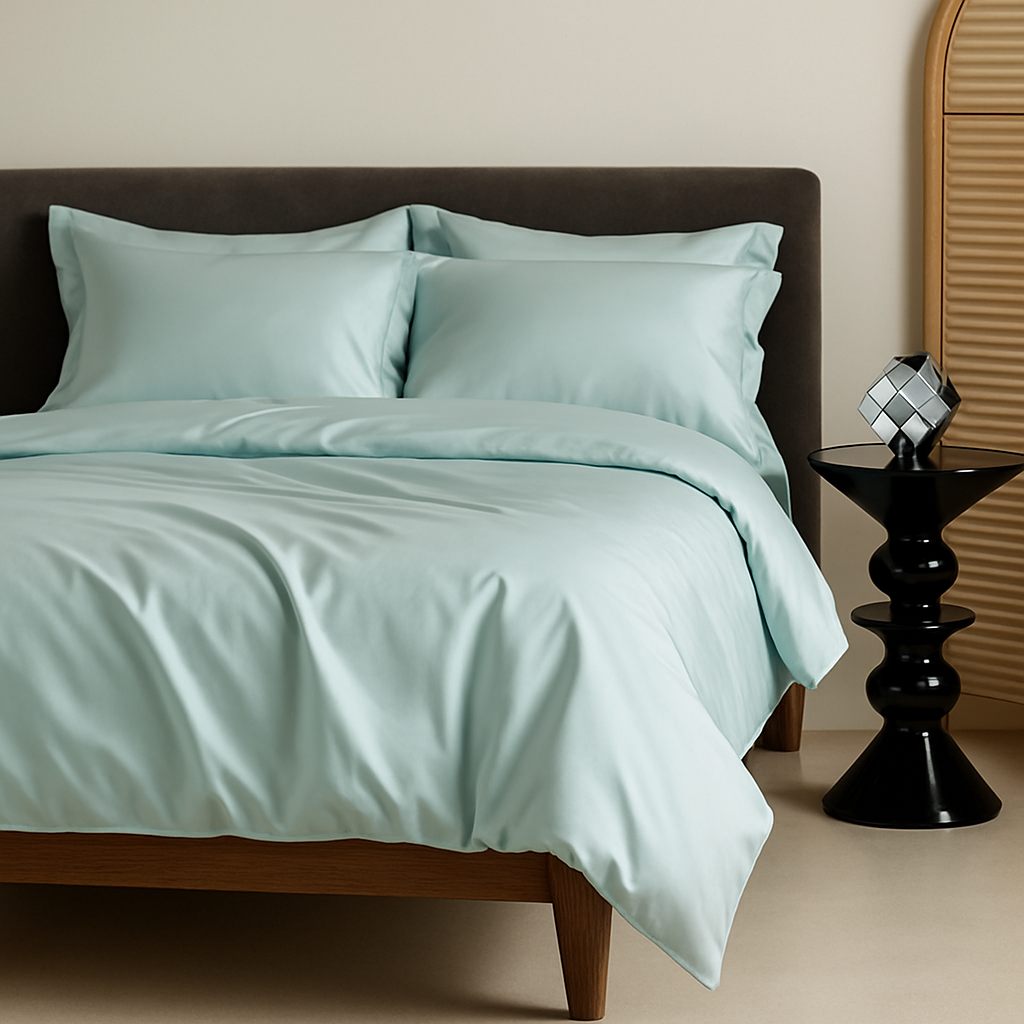 Ensemble de Literie 100% Coton Égyptien à Fibres Longues – Housse de couette + 2 taies d'oreiller