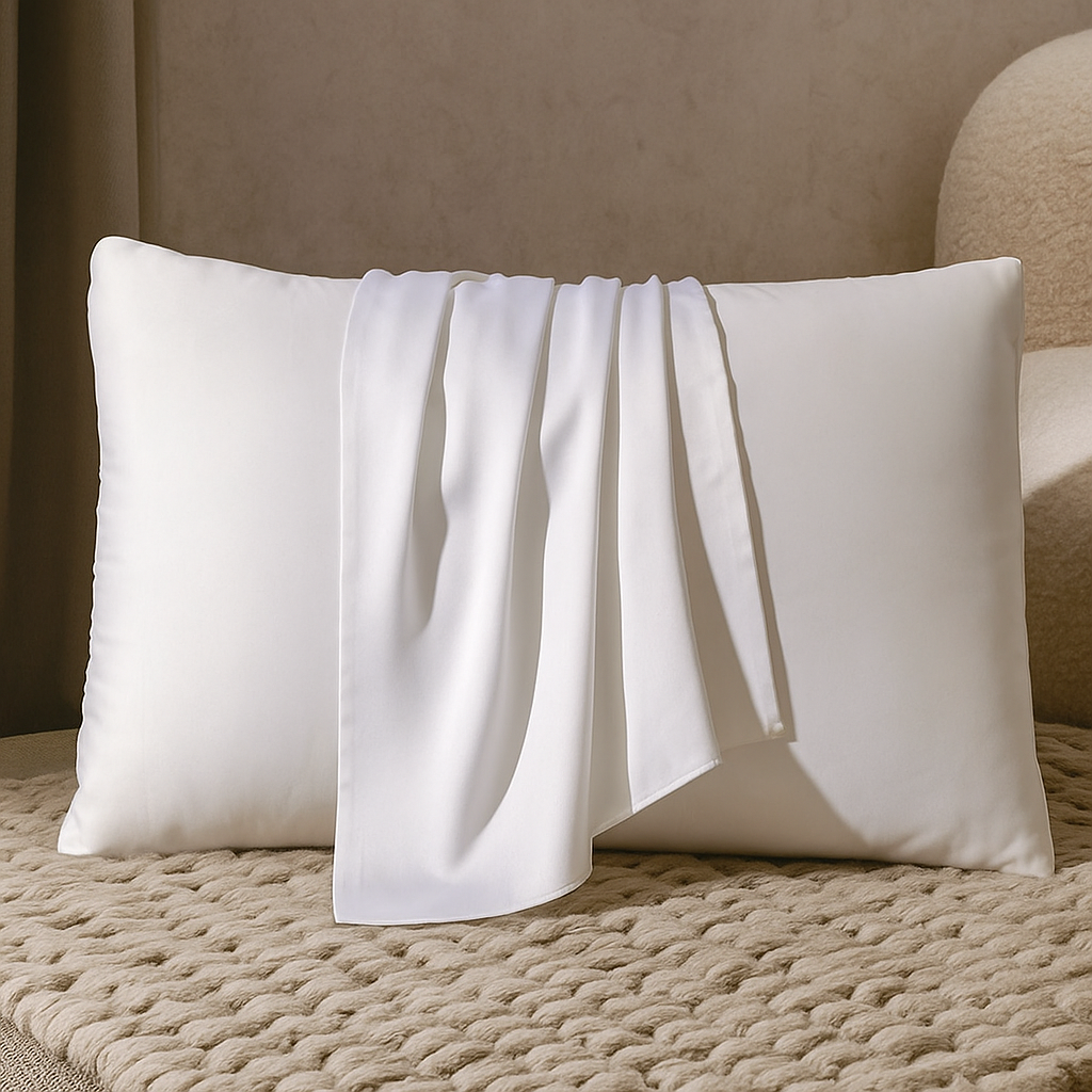 Taie d’Oreiller 100% Soie de Mûrier Naturelle