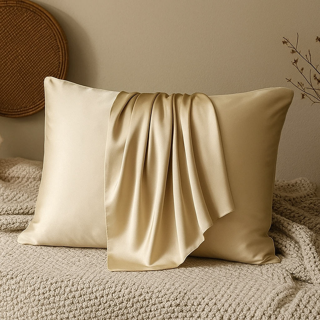 Taie d’Oreiller 100% Soie de Mûrier Naturelle