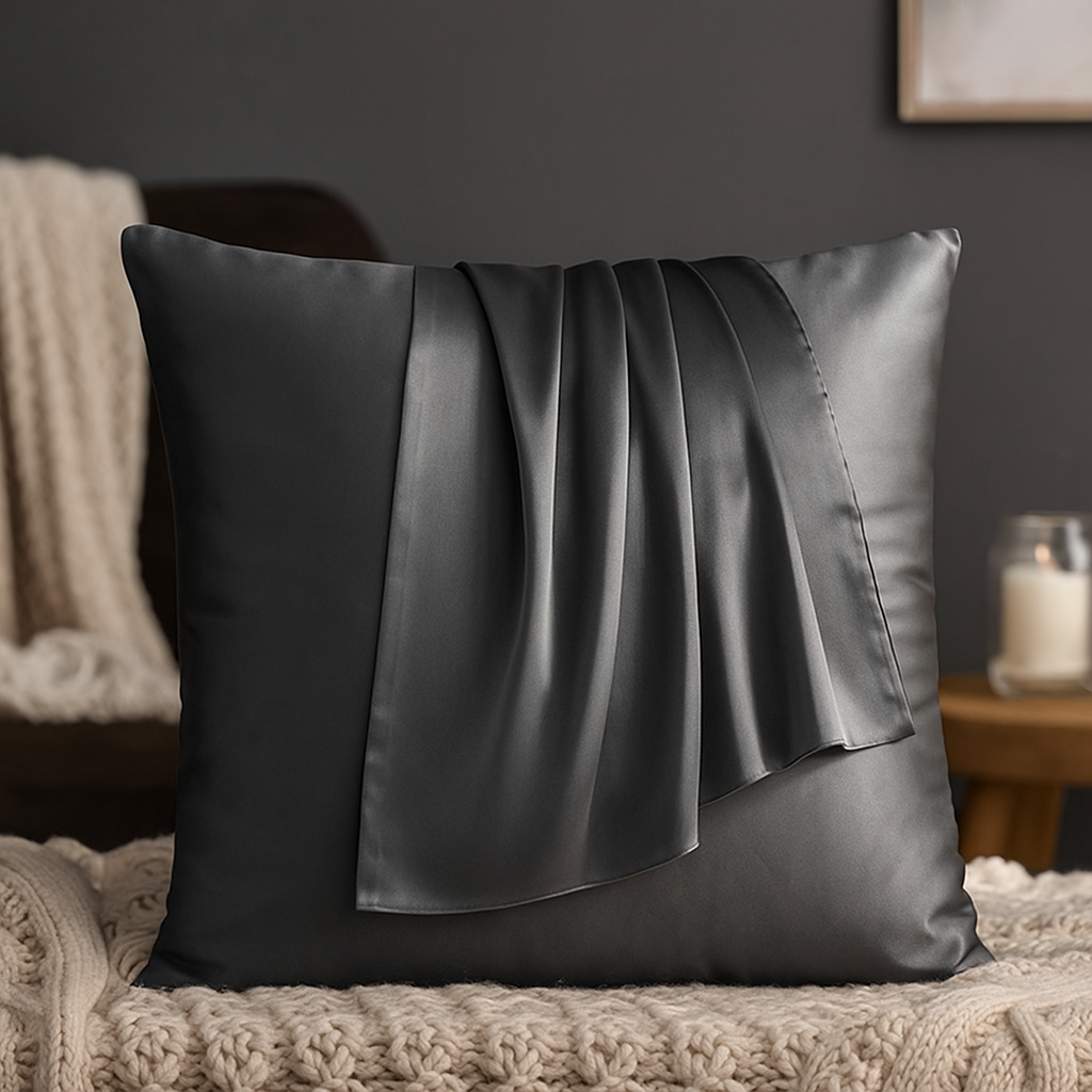 Taie d’Oreiller 100% Soie de Mûrier Naturelle