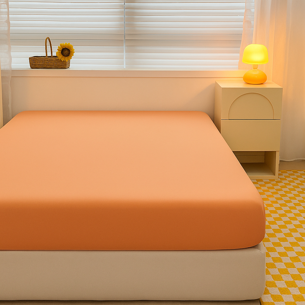 Drap-Housse 100% Coton Lavé