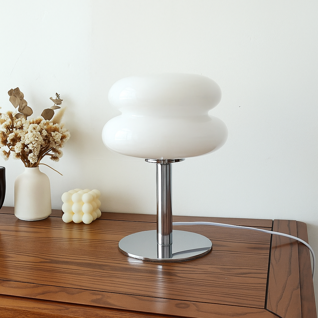 Lampe Design “Macaron” en Verre & Métal