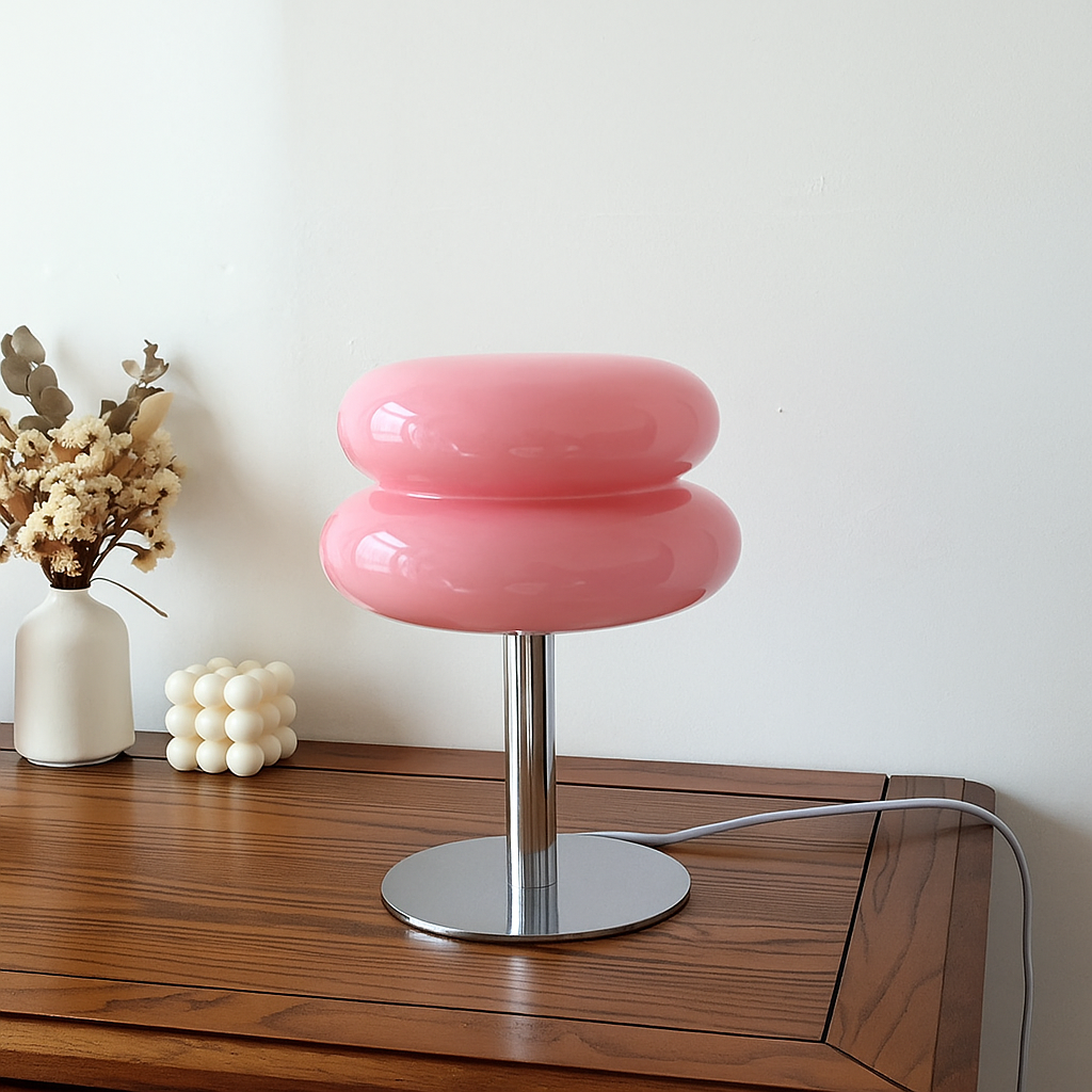Lampe Design “Macaron” en Verre & Métal