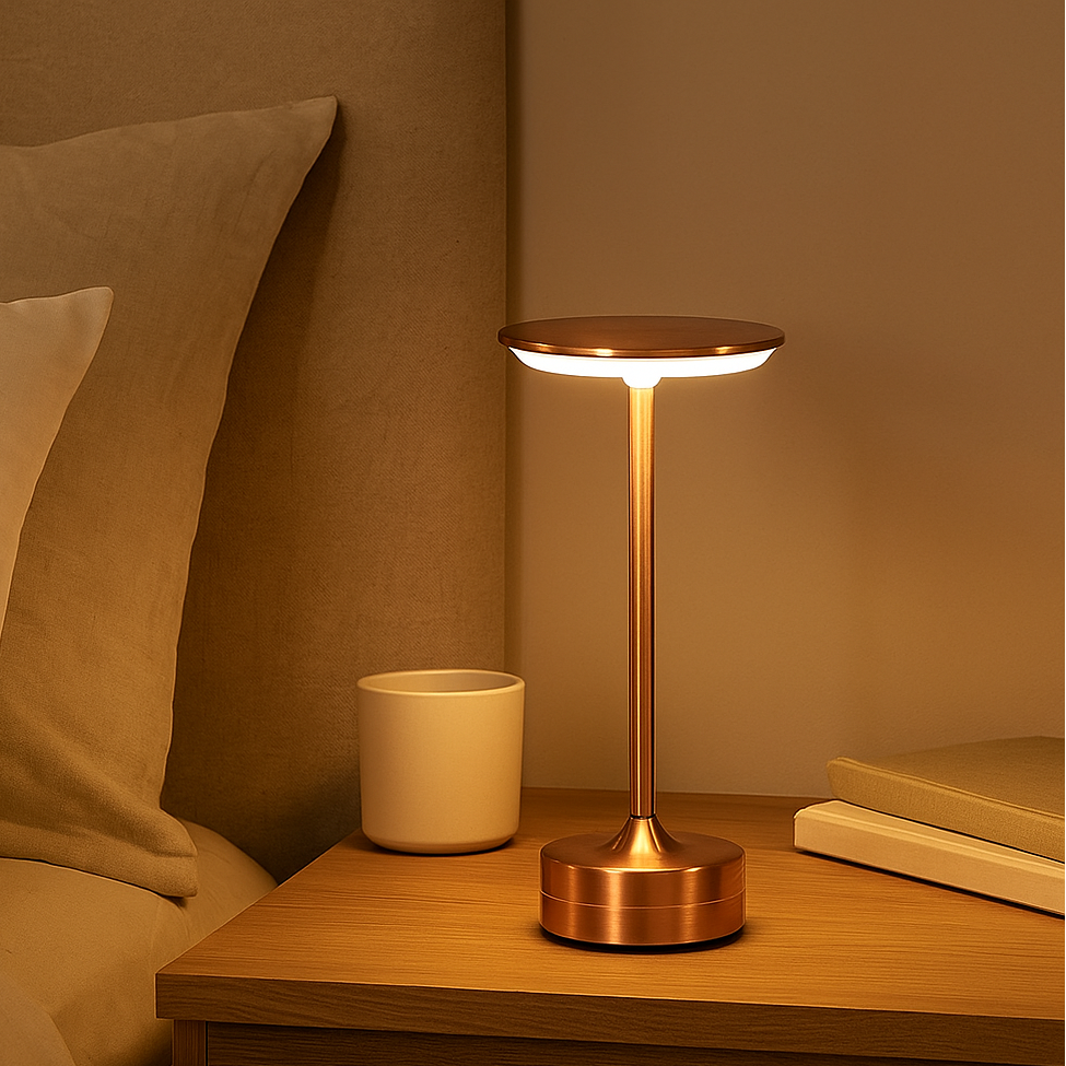 Lampe de Table LED Tactile  – Rechargeable, Sans Fil et à Intensité Variable