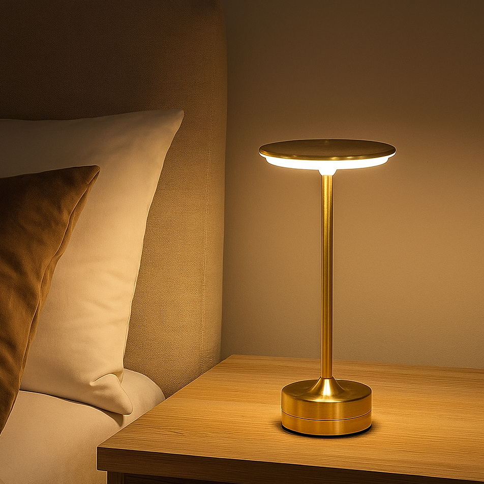 Lampe de Table LED Tactile  – Rechargeable, Sans Fil et à Intensité Variable