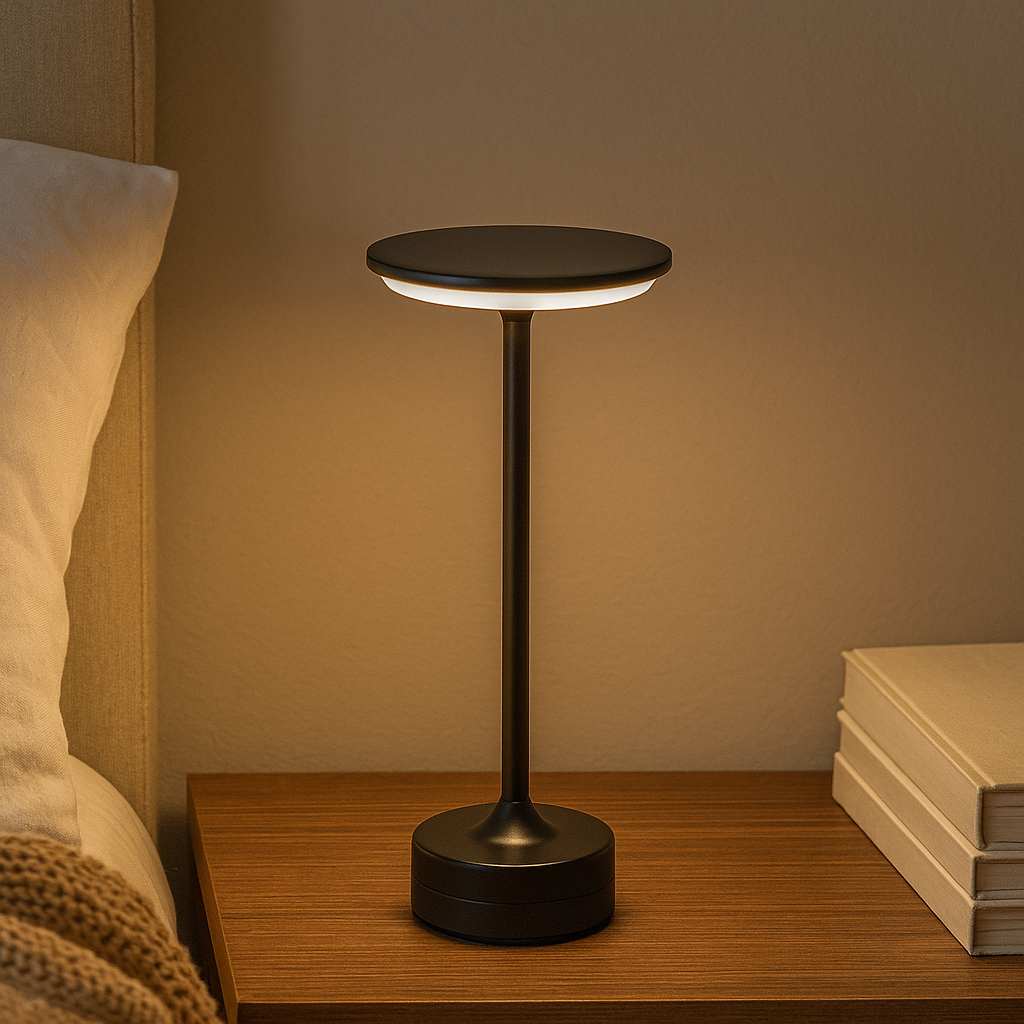 Lampe de Table LED Tactile  – Rechargeable, Sans Fil et à Intensité Variable