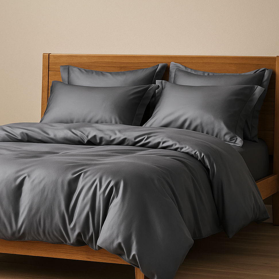 Ensemble de Literie 100% Coton Égyptien à Fibres Longues – Housse de couette + 2 taies d'oreiller