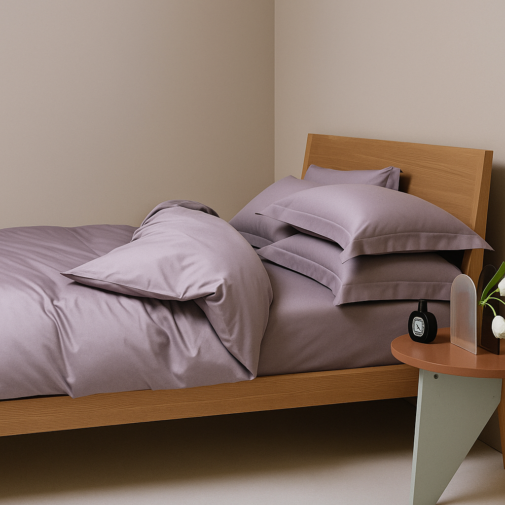 Ensemble de Literie 100% Coton Égyptien à Fibres Longues – Housse de couette + 2 taies d'oreiller