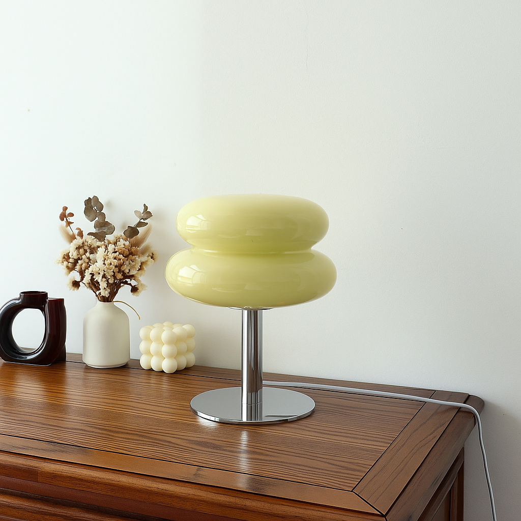Lampe Design “Macaron” en Verre & Métal