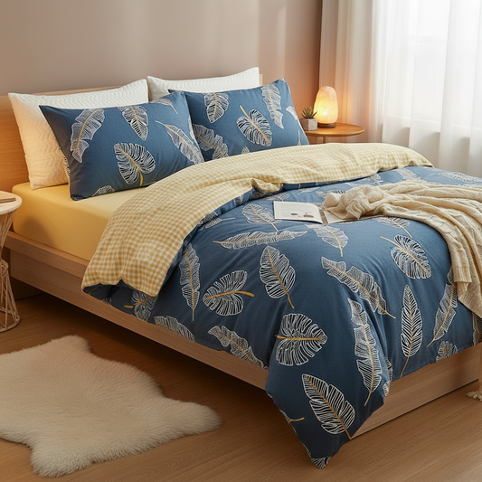 Ensemble de Literie – Housse de Couette + 2 Taies d’Oreiller