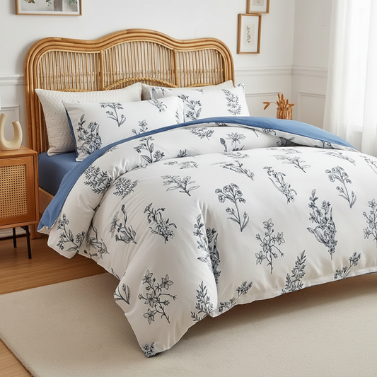 Ensemble de Literie – Housse de Couette + 2 Taies d’Oreiller