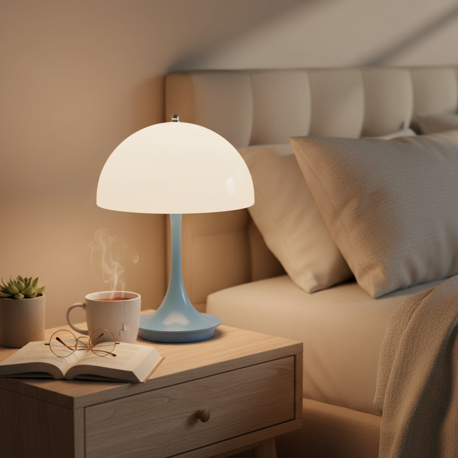 Lampe Champignon Nordique Rechargeable – Éclairage LED Moderne avec Intensité Réglable